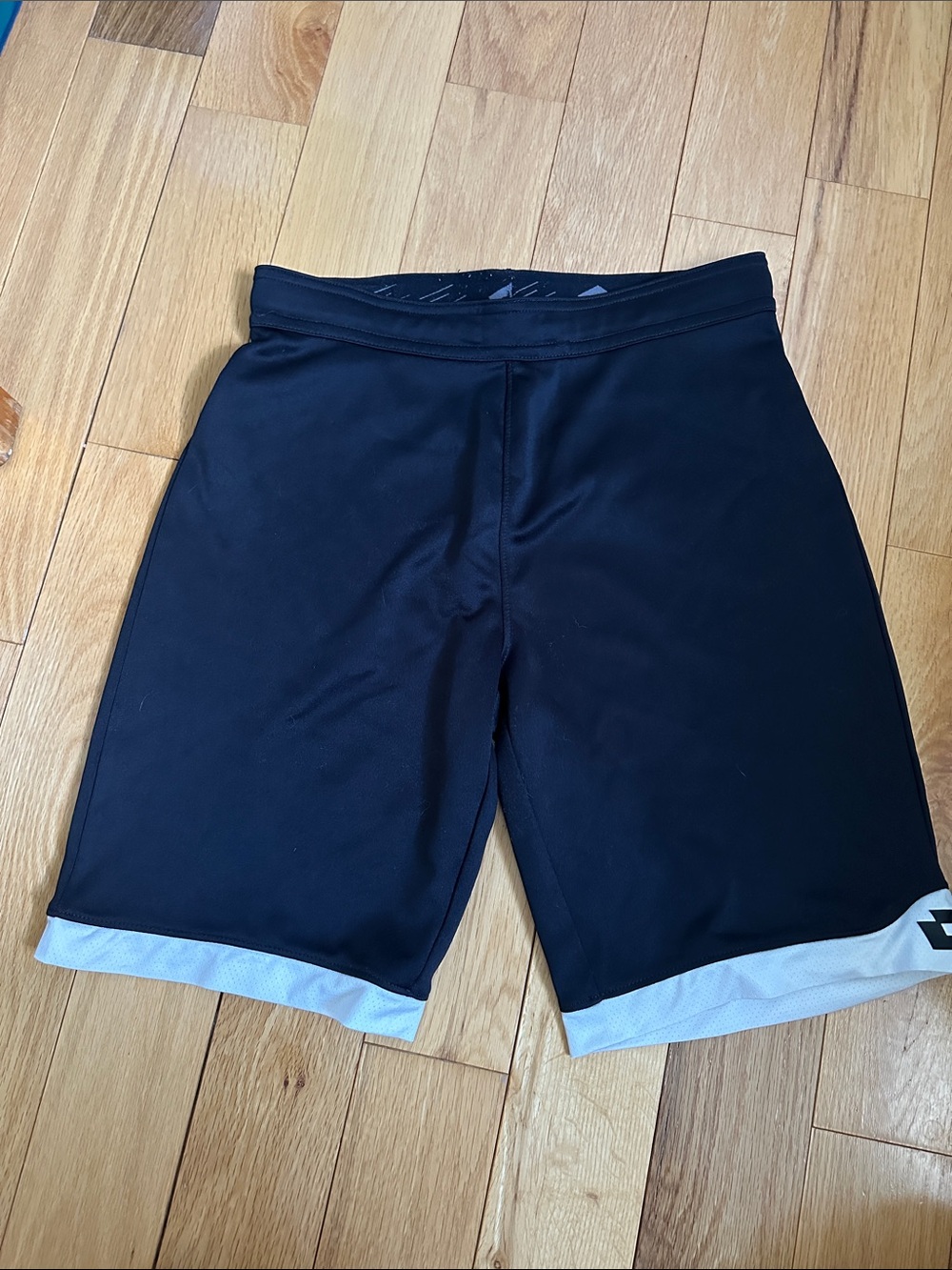 Boys' Black Athletic Shorts with White Trim